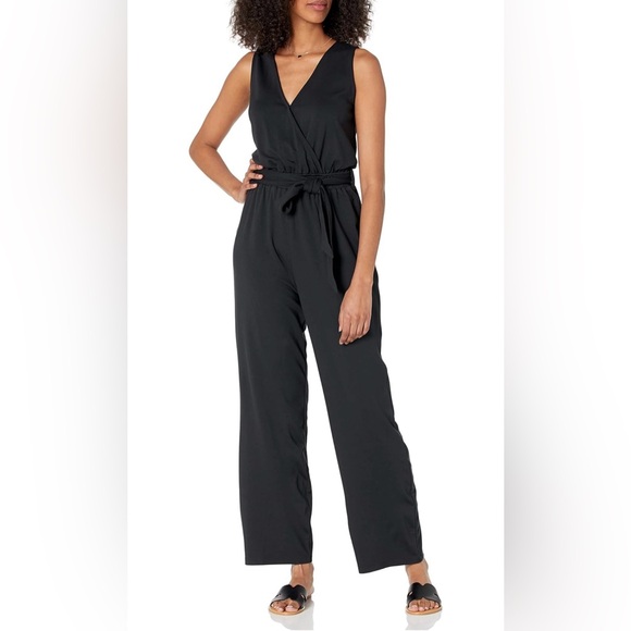 The Drop Women’s Black Sleeveless Jumpsuit Caralynmirand with Belt Loops NWT - Picture 2 of 16